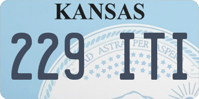 KS license plate 229ITI