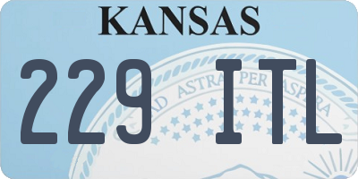 KS license plate 229ITL