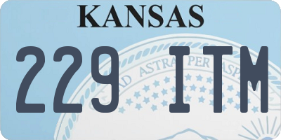 KS license plate 229ITM