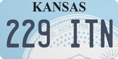 KS license plate 229ITN
