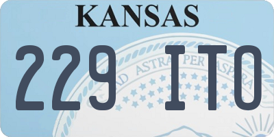 KS license plate 229ITO