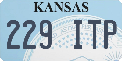 KS license plate 229ITP