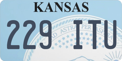 KS license plate 229ITU