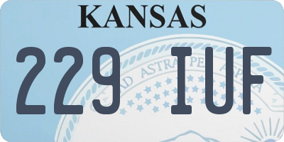 KS license plate 229IUF