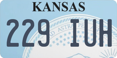 KS license plate 229IUH