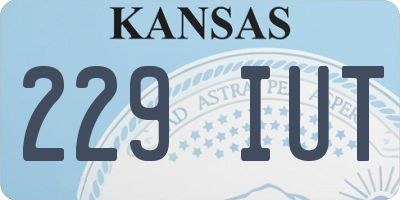 KS license plate 229IUT