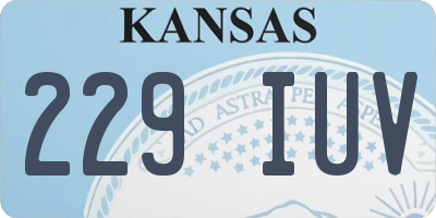 KS license plate 229IUV