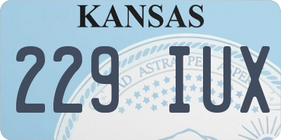 KS license plate 229IUX