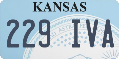 KS license plate 229IVA