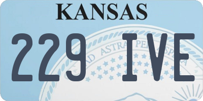 KS license plate 229IVE