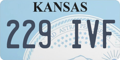 KS license plate 229IVF