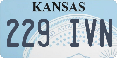 KS license plate 229IVN