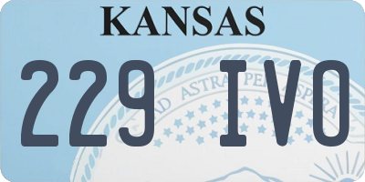 KS license plate 229IVO