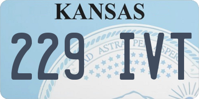 KS license plate 229IVT