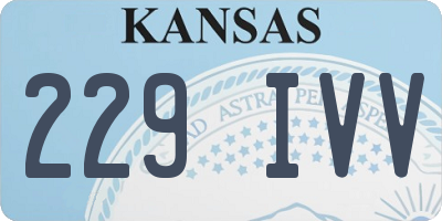 KS license plate 229IVV