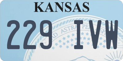 KS license plate 229IVW