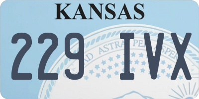 KS license plate 229IVX