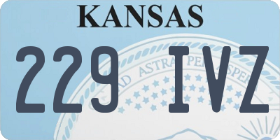KS license plate 229IVZ
