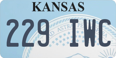 KS license plate 229IWC