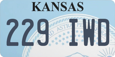 KS license plate 229IWD