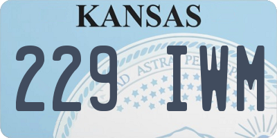 KS license plate 229IWM