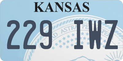 KS license plate 229IWZ