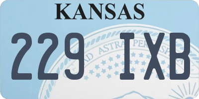 KS license plate 229IXB