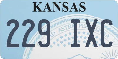 KS license plate 229IXC
