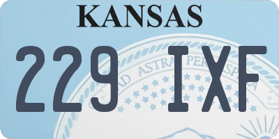 KS license plate 229IXF