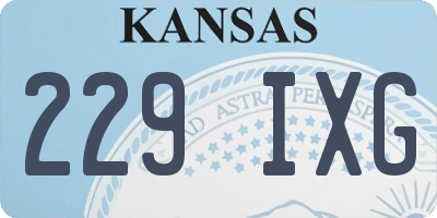 KS license plate 229IXG