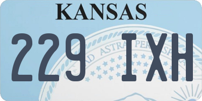 KS license plate 229IXH