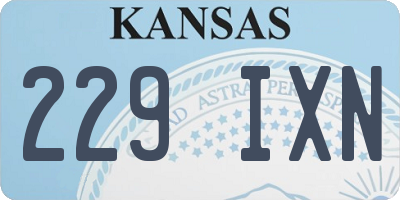 KS license plate 229IXN