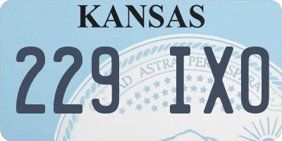 KS license plate 229IXO
