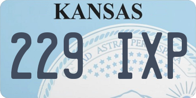 KS license plate 229IXP