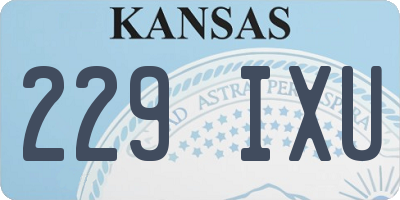 KS license plate 229IXU