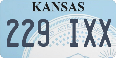 KS license plate 229IXX