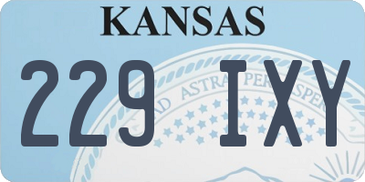 KS license plate 229IXY