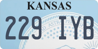 KS license plate 229IYB