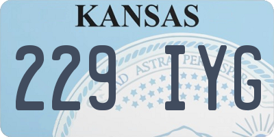 KS license plate 229IYG