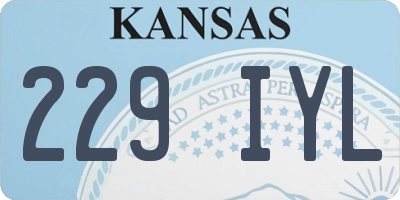 KS license plate 229IYL