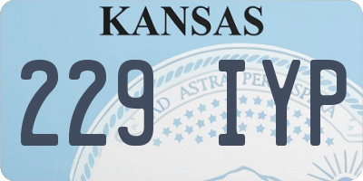 KS license plate 229IYP