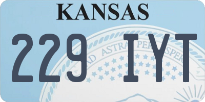 KS license plate 229IYT