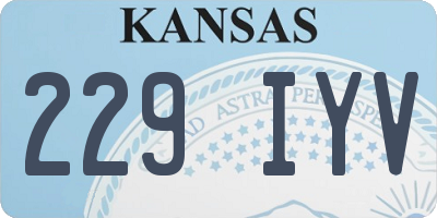 KS license plate 229IYV