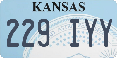 KS license plate 229IYY