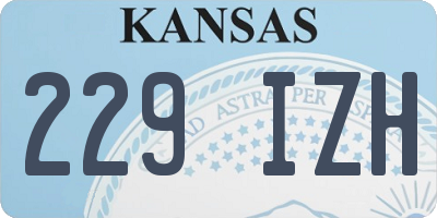 KS license plate 229IZH