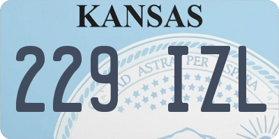 KS license plate 229IZL