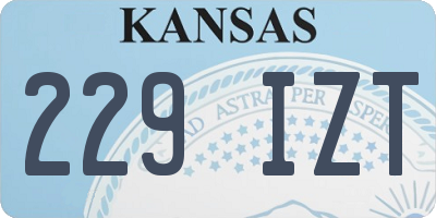 KS license plate 229IZT