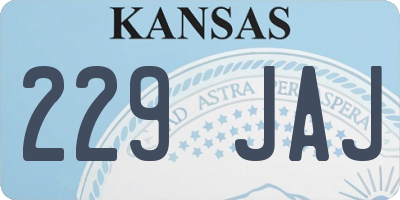 KS license plate 229JAJ