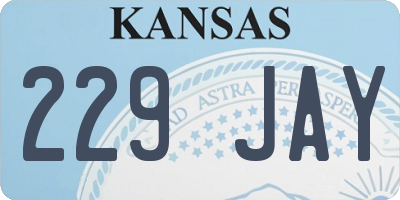 KS license plate 229JAY