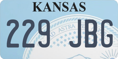 KS license plate 229JBG